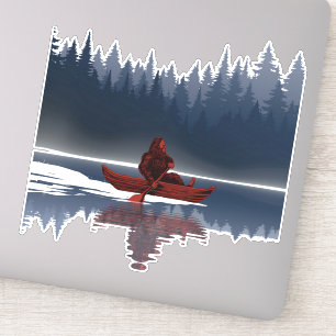 Bigfoot Lake Kanu-Wildnis-Kiefernwald  Aufkleber