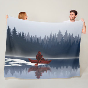 Bigfoot Lake Kanu Wildnis Kiefernwald Fleecedecke