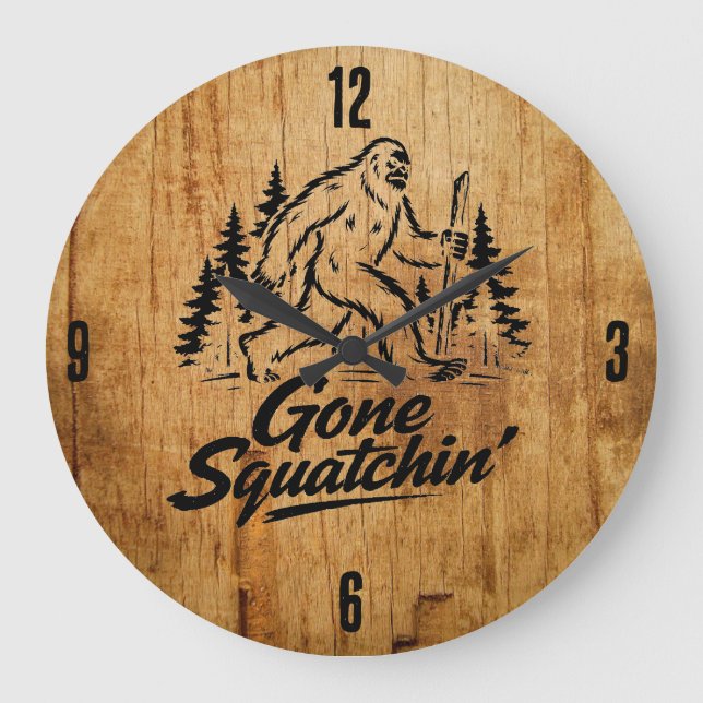 Bigfoot-Land-Uhr Große Wanduhr (Vorderseite)
