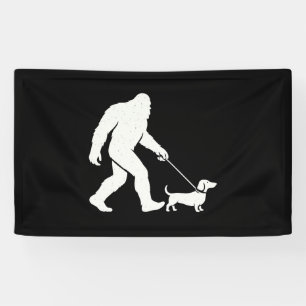 Bigfoot laufender Dachshund Lustiger Wiener Hund D Banner