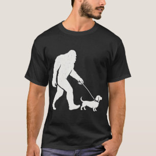 Bigfoot laufender Dachshund Lustiger Wiener Hund D T-Shirt