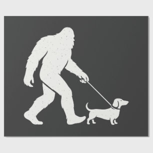 Bigfoot laufender Dachshund Lustiger Wiener Hund P Geschenkpapier
