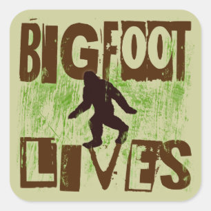 Bigfoot-Leben Quadratischer Aufkleber