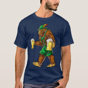 Bigfoot Lederhosen T Shirt Oktoberfest Men Prost B