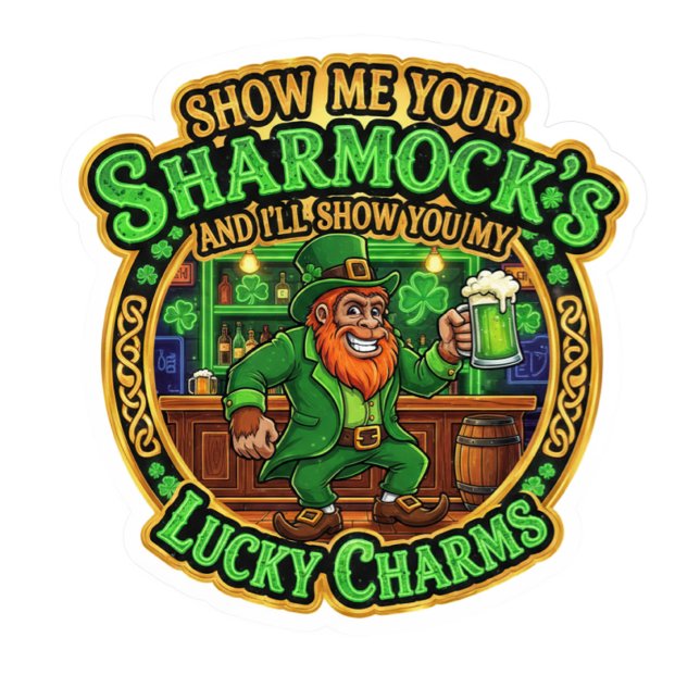 Bigfoot Leprechaun Show Me Your Shamrock's T-Shirt (Von Creator hochgeladen)