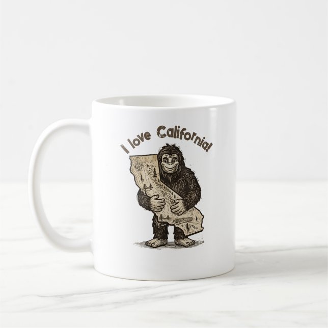 Bigfoot liebt California Tasse (Links)
