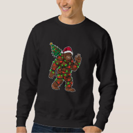 Bigfoot liefert Weihnachtsbaum Lustiger Sasquatch Sweatshirt
