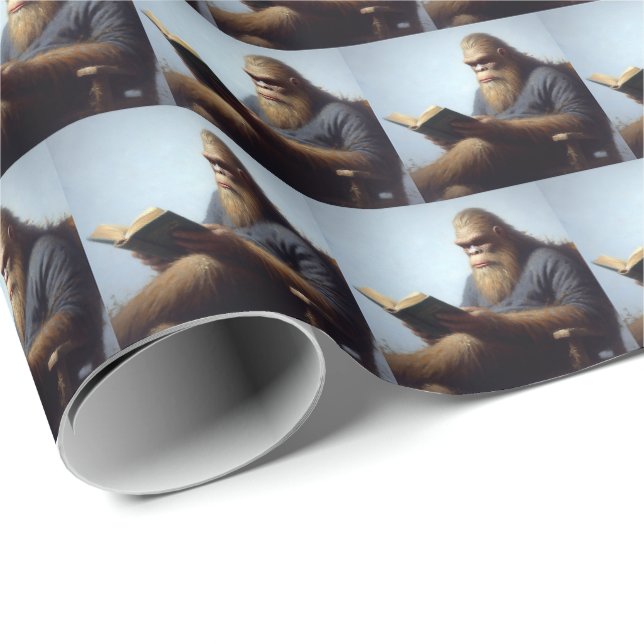 Bigfoot liest geschenkpapier (Rolleneckpunkt)
