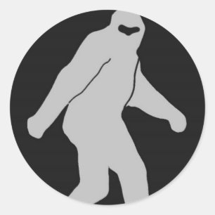 Bigfoot Logo dunkel Runder Aufkleber