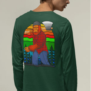 Bigfoot Lumberjack mit Ax Sasquatch Kariert T-Shirt