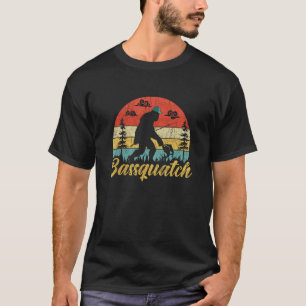 Bigfoot Lustige Angel-Shirts für Männer Bassquatch T-Shirt