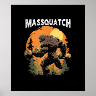 Bigfoot Massquatch Lustig Poster
