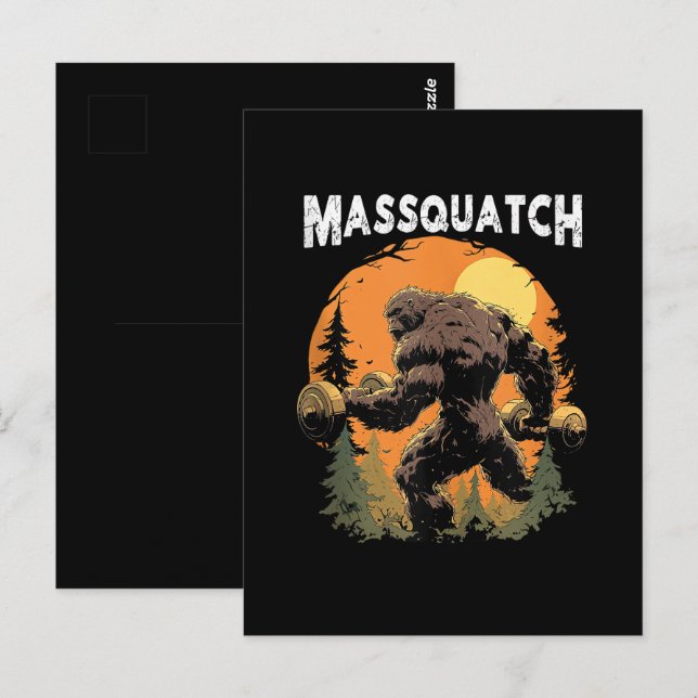 Bigfoot Massquatch Lustig  Postkarte (Vorne/Hinten)