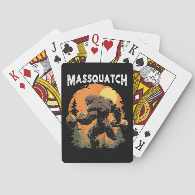 Bigfoot Massquatch Lustig  Spielkarten (Rückseite)