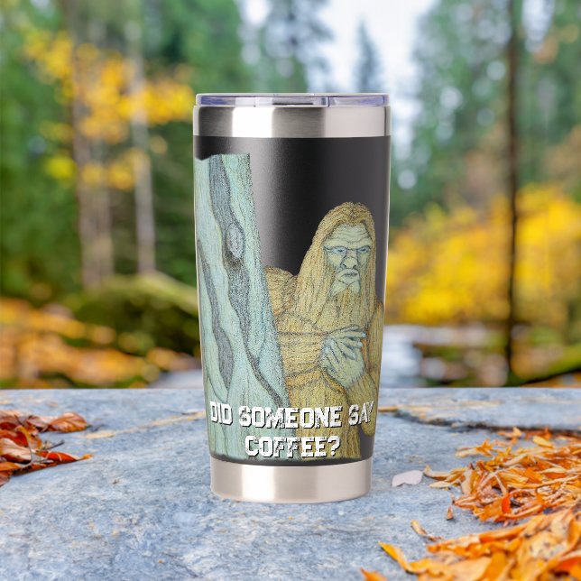 Bigfoot-Meme-Parodie Thermobecher (Außenbereich (gedreht))