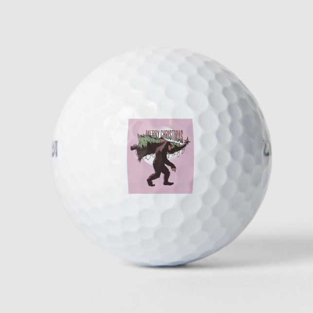 Bigfoot MerChristmas Golfball (Vorderseite)