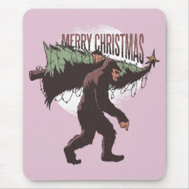 Bigfoot MerChristmas Mousepad