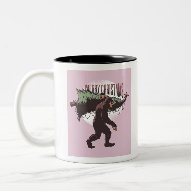 Bigfoot MerChristmas Zweifarbige Tasse (Links)