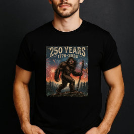 Bigfoot Merica Firework 4th of July 250 Anniversar T-Shirt