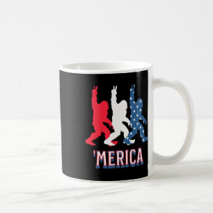 Bigfoot merica Red White Blue Peace Zeichen 4. Ju Kaffeetasse