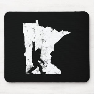 Bigfoot Minnesota Staat Karte Sasquatch Men Women Mousepad