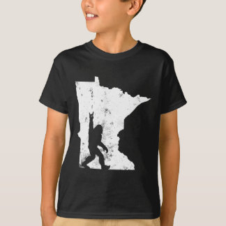 Bigfoot Minnesota Staat Karte Sasquatch Men Women T-Shirt