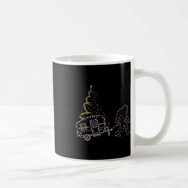 Bigfoot mit Camping Car Light Weihnachten Kaffeetasse (Rechts)