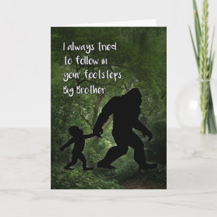 Bigfoot mit Child Birthday für Brother Karte