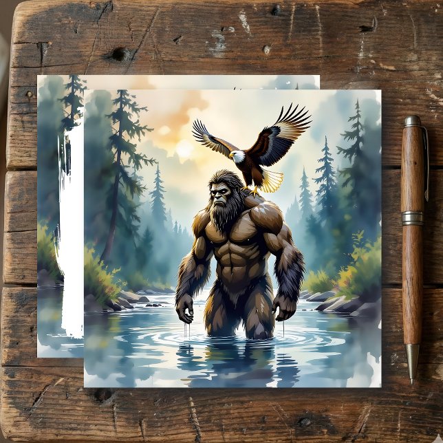 Bigfoot mit einem Adler auf der Schulter (Von Creator hochgeladen)