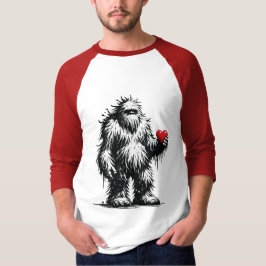 Bigfoot mit einem Herzen T-Shirt
