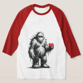 Bigfoot mit einem Herzen T-Shirt