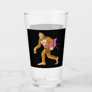 Bigfoot mit Flamingo Tierkostüm Geschenk Glas