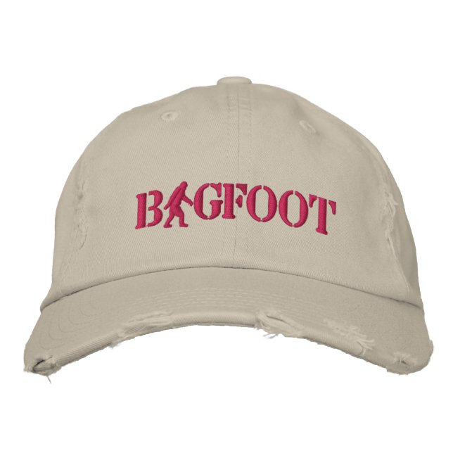 Bigfoot mit Logo Bestickte Baseballkappe (Vorderseite)