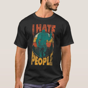 Bigfoot Mittelfinger Ich hasse Menschen Sasquatch T-Shirt