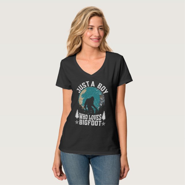 Bigfoot Moon Grafik T - Shirt für weibliche Kinder (Vorderseite Vollansicht)