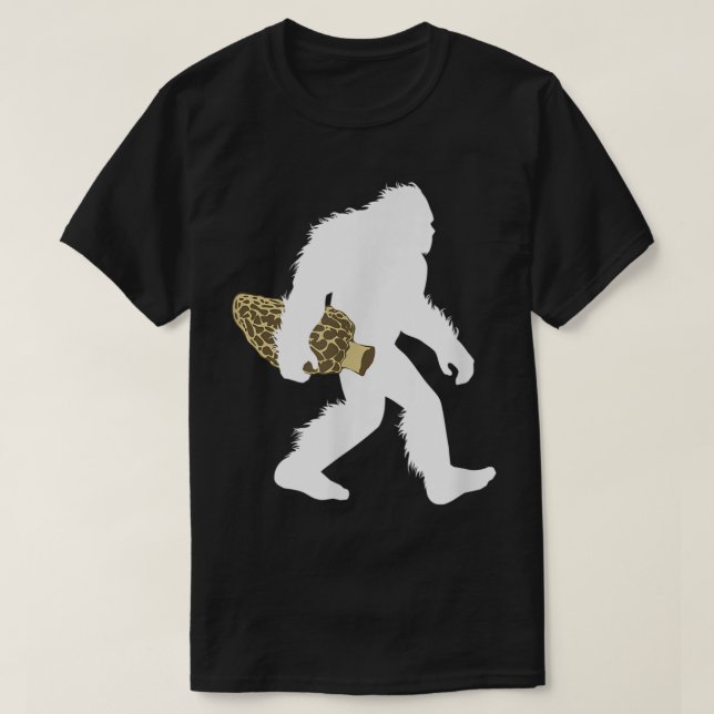Bigfoot Morel Mushroom Hunting Design T-Shirt (Design vorne)