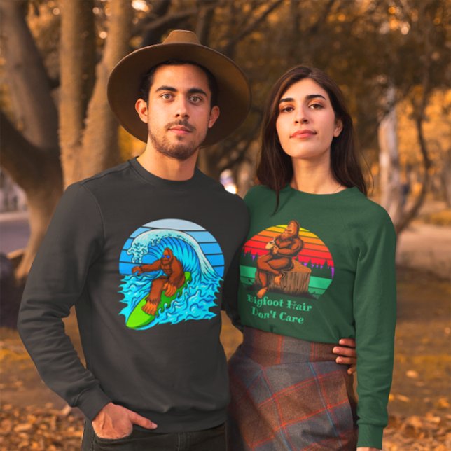 Bigfoot Morning Coffee Bigfoot Hair Keine Sorge T-Shirt (Von Creator hochgeladen)