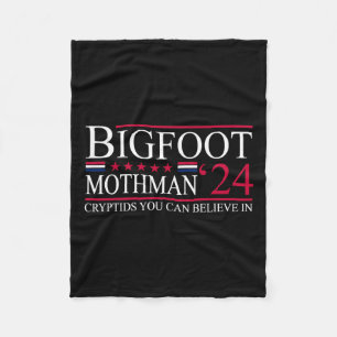 Bigfoot Mothman 2024 Präsidentenwahl Funny Vote Fleecedecke