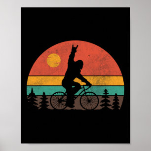 Bigfoot Mountainbike Lustiges MTB Radfahren Radspo Poster
