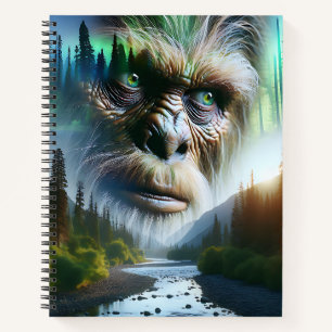 Bigfoot, Mountains, Fluss und Wald Notizbuch