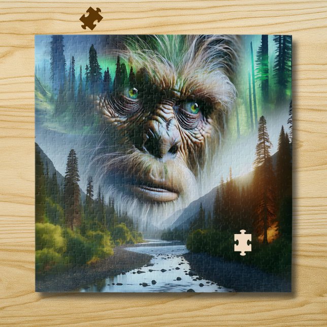 Bigfoot, Mountains, Fluss und Wald Puzzle (Von Creator hochgeladen)