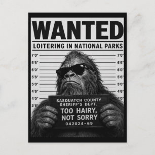Bigfoot-Mugshot Feiertagspostkarte