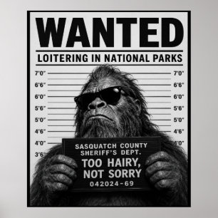 Bigfoot-Mugshot Poster