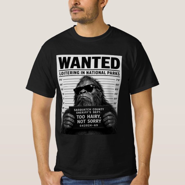 Bigfoot-Mugshot T-Shirt (Vorderseite)