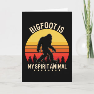 Bigfoot my Spirit Animal Bigfoot Retro Karte