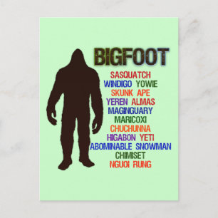 Bigfoot Names Postkarte