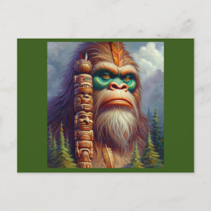 Bigfoot Native American Totem Postkarte