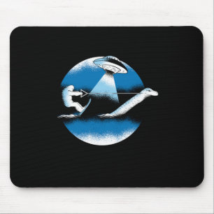 Bigfoot Nessie Loch Ness Monster UFO Alien Surfing Mousepad