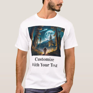 Bigfoot Night Woods Full Moon T-Shirt