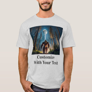 Bigfoot Night Woods Full Moon T-Shirt